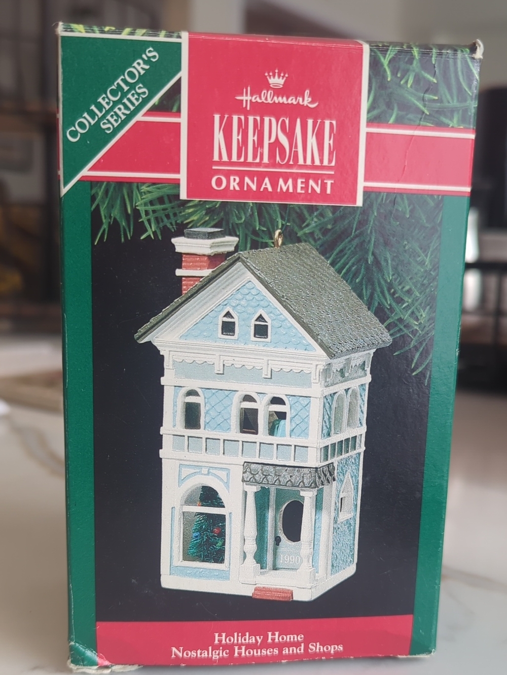 1990 Holiday Home Hallmark Keepsake Christmas Ornament Nostalgic Houses & Shops